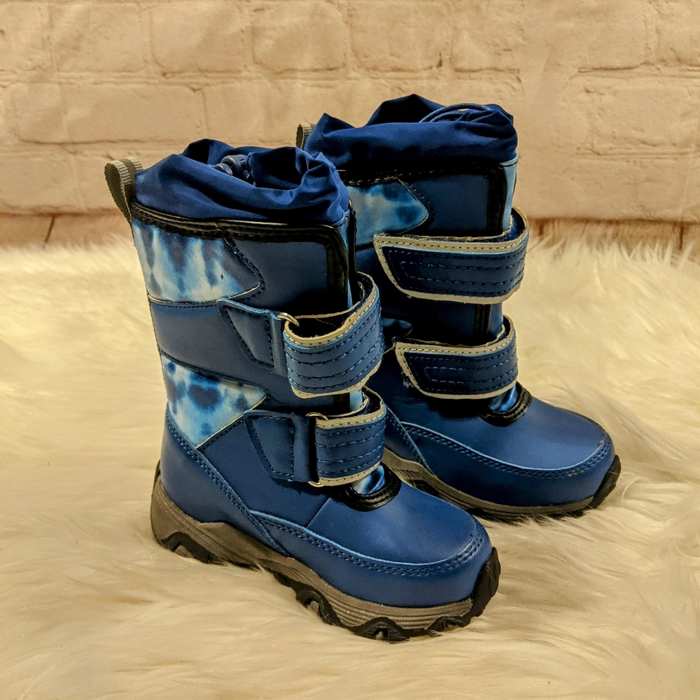 Lands End Blue Tie Dye Winter Boots Toddler Size 7